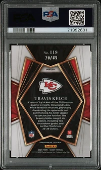 2021 Panini Select 118 Travis Kelce Dragon Scale PSA 10