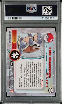 1999 Topps Pokemon Tv 9 Blastoise Foil PSA 8