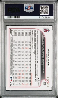 2022 Topps Chrome 200 Mike Trout Purple Refractor PSA 10