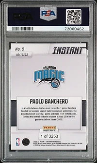 2022 Panini Instant 5 Paolo Banchero PSA 10