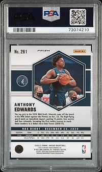 2020 Panini Mosaic 261 Anthony Edwards Reactive Orange PSA 10