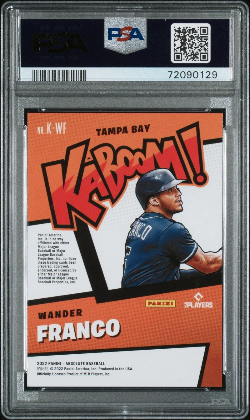2022 Panini Absolute Kaboom! K-wf Wander Franco PSA 10