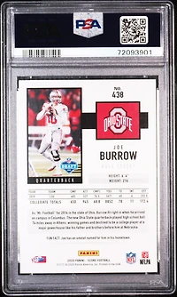 2020 Panini Score 438 Joe Burrow PSA 10