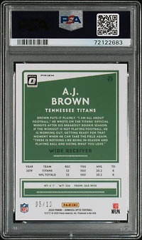 2020 Panini Donruss Optic 97 A.j. Brown Gold PSA 9