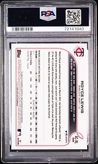 2022 Topps Chrome Update Autographs Acrl Royce Lewis PSA 10