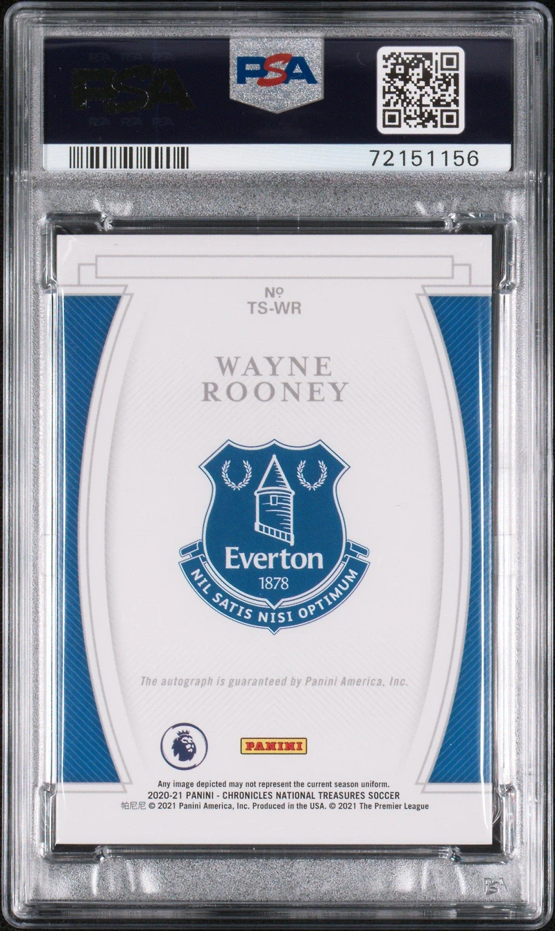 2020 Panini Chronicles Treasured Signatures Ts-wr Wayne Rooney PSA 10