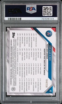 2021-2022 Topps Uefa Champions League 62 Lionel Messi/kylian Mbappe/neymar Jr Yellow Foil PSA 10
