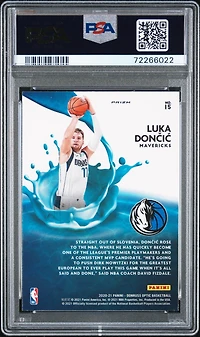 2020 Panini Donruss Optic Splash! 15 Luka Doncic PSA 10