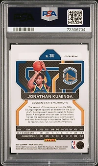 2021 Panini Prizm 307 Jonathan Kuminga Ice PSA