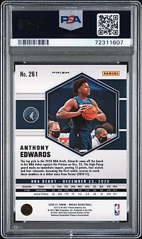2020 Panini Mosaic 261 Anthony Edwards Green Mosaic PSA 10