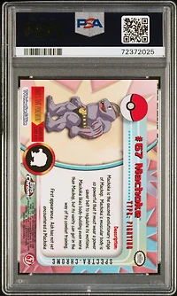 2000 Topps Chrome Pokemon T.v. 67 Machoke Spectra PSA