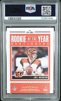 2020 Panini Contenders Rookie Of The Year Contenders Ryjbu Joe Burrow PSA 10