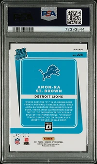 2021 Panini Donruss Optic 228 Amon-ra St. Brown Aqua PSA 10