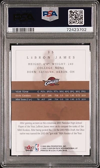 2004 Flair 35 Lebron James PSA 10