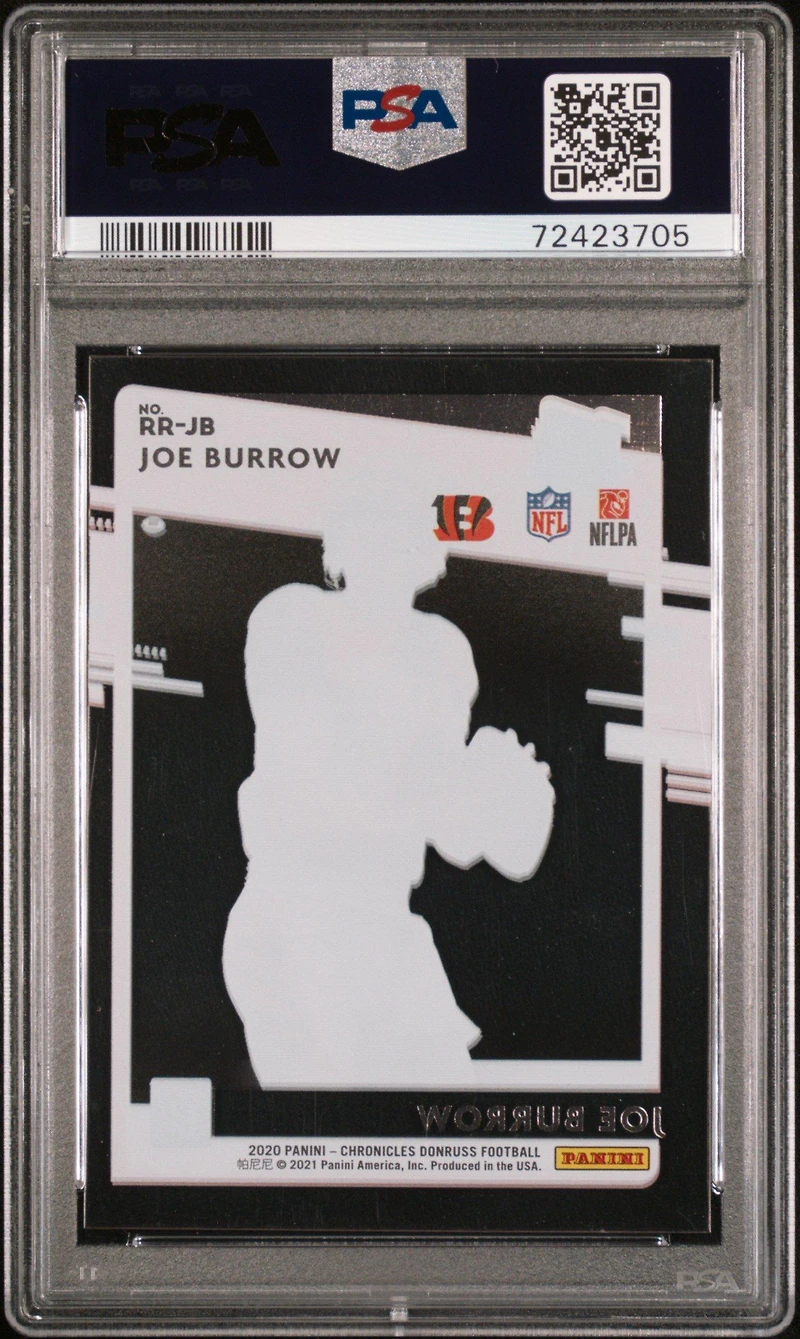 2020 Panini Chronicles Clearly Donruss Rated Rookies Rrjb Joe Burrow PSA 9