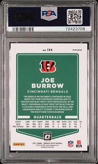 2021 Panini Donruss Optic 134 Joe Burrow Fire PSA 10