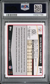 2006 Topps 214 Ben Roethlisberger PSA 9