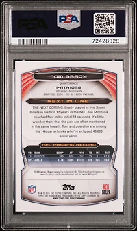 2014 Bowman 56 Tom Brady PSA 10