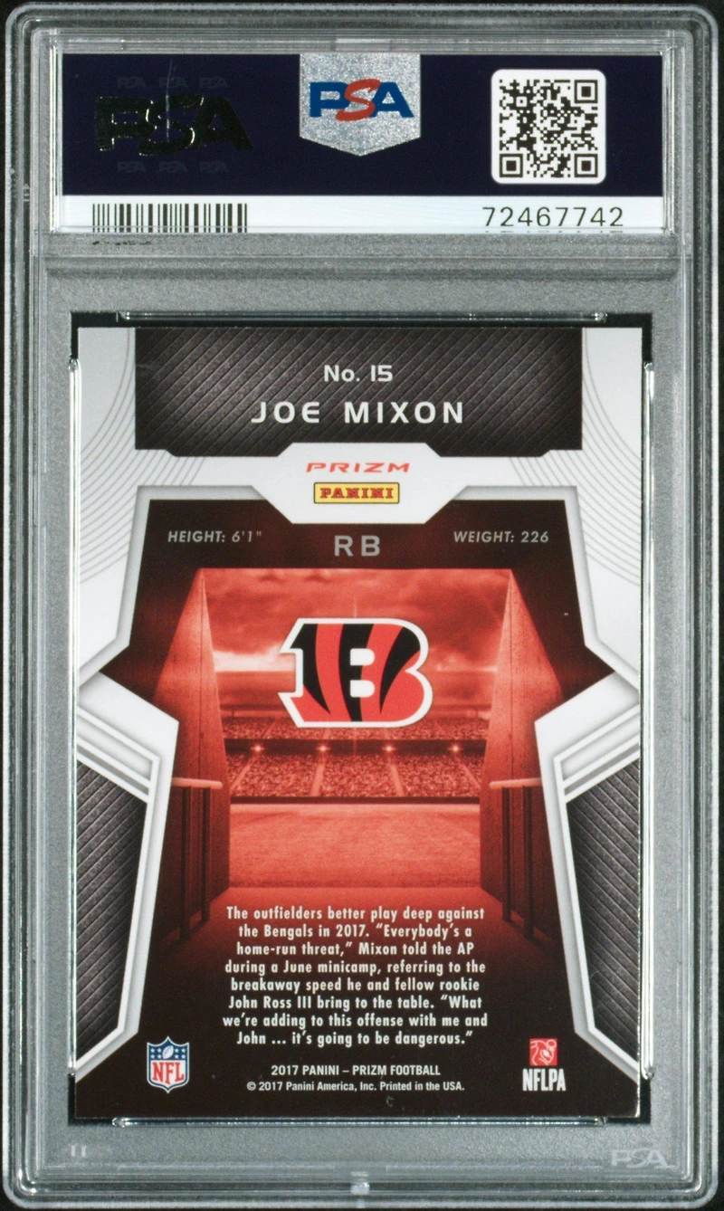 2017 Panini Prizm Rookie Introductions 15 Joe Mixon PSA 10
