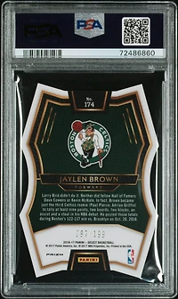 2016 Panini Select 174 Jaylen Brown Die-cut Light Blue Prizm PSA 9