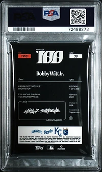 2022 Topps Project100 39 Bobby Witt Jr. PSA 9