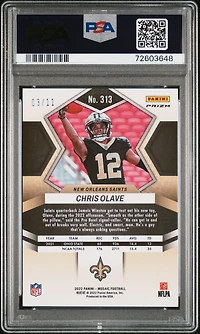 2022 Panini Mosaic 313 Chris Olave Green Swirl PSA 10