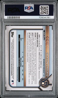 2022 Bowman Chrome Prospects Bcp79 Jackson Chourio Lava Refractor PSA 9