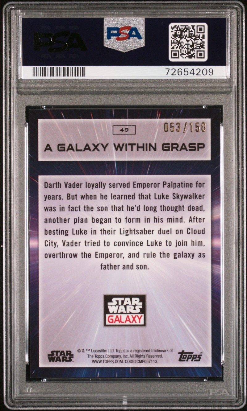 2022 Topps Chrome Star Wars Galaxy 49 A Galaxy Within Grasp Atomic Refractor PSA 10