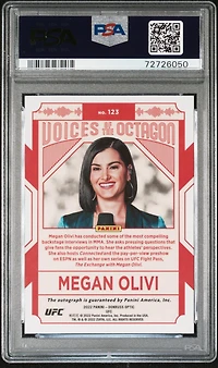 2022 Panini Donruss Optic Ufc 123 Megan Olivi Signature PSA 10