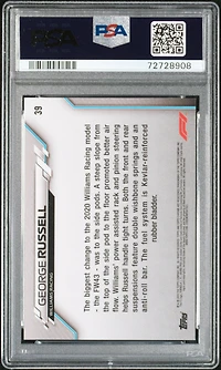 2020 Topps Chrome Formula 1 Sapphire Edition 39 George Russell PSA 10