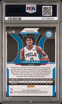 2020 Panini Prizm 256 Tyrese Maxey PSA