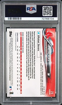 2018 Topps Chrome 25 Rafael Devers Batting PSA 10