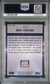 2022 Topps Chrome Star Wars Galaxy 13 Ben Kenobi Refractor PSA 9