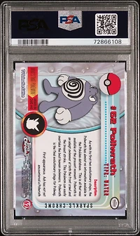 2000 Topps Chrome Pokemon T.v. 62 Poliwrath Sparkle PSA 10