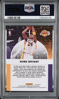 2019 Panini Donruss Optic Winner Stays 12 Kobe Bryant Holo PSA 10