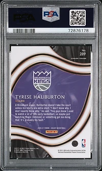 2020 Panini Select 289 Tyrese Haliburton Blue Retail PSA 10