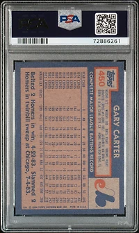 1984 Topps 450 Gary Carter PSA 9