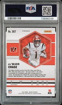 2021 Panini Mosaic 307 Ja’marr Chase Mosaic PSA 10