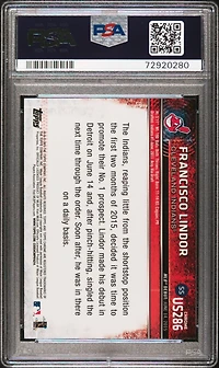 2015 Topps Chrome Update Us286 Francisco Lindor PSA 10