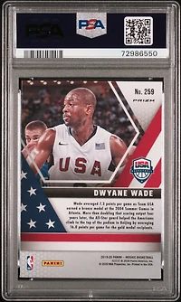 2019 Panini Mosaic 259 Dwyane Wade Reactive Orange PSA 10