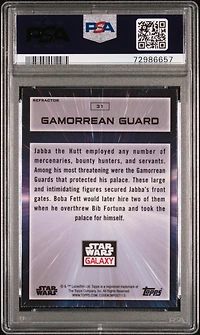 2022 Topps Chrome Star Wars Galaxy 31 Gamorrean Guard Refractor PSA 10