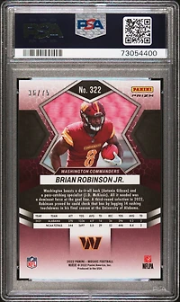 2022 Panini Mosaic 322 Brian Robinson Jr. No Huddle PSA 10