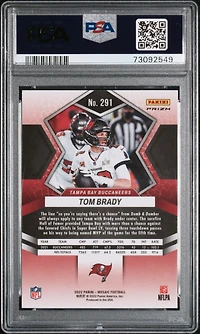2022 Panini Mosaic 291 Tom Brady Red Mosaic PSA 9