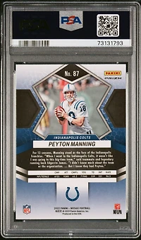 2022 Panini Mosaic 87 Peyton Manning Genesis PSA 10