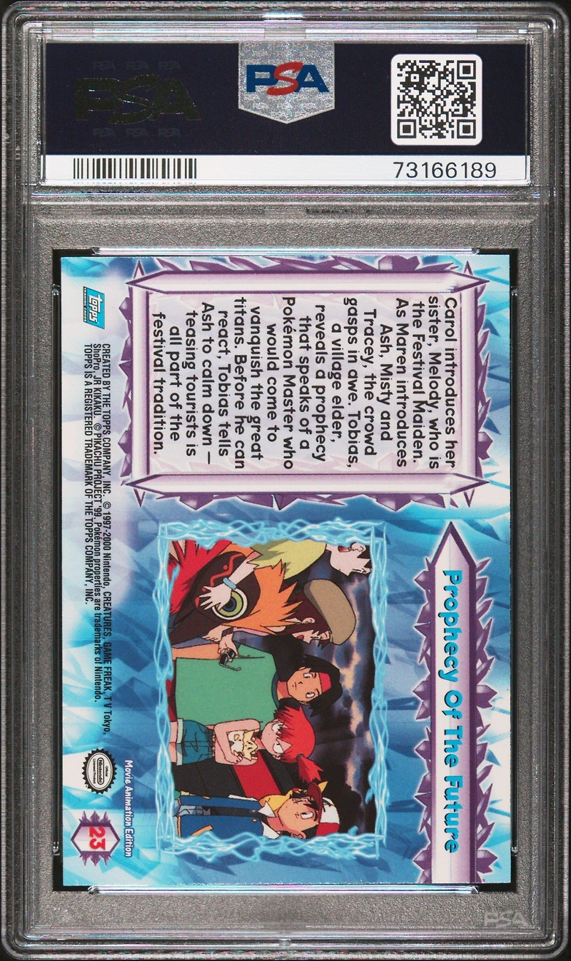 2000 Topps Pokemon The Movie 2000 23 Prophecy Of The Future Foil PSA 9