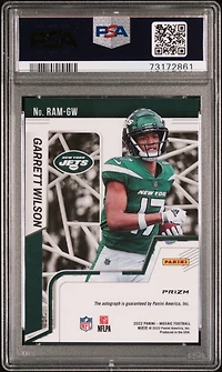 2022 Panini Mosaic Rookie Autograph Mosaic Ramgw Garrett Wilson PSA 9