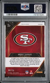 2019 Panini Select 257 Deebo Samuel Blue Prizm PSA 10