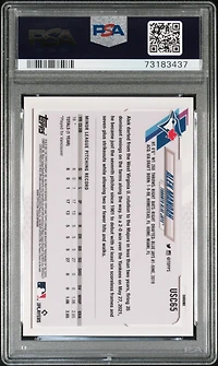 2021 Topps Chrome Update Usc65 Alek Manoah Purple Refractor PSA 10