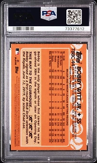 2023 Topps Silver Pack 1988 Chrome Promo T88c44 Bobby Witt Jr. PSA 10