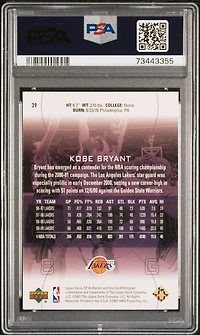 2000 Sp Authentic 39 Kobe Bryant PSA 10